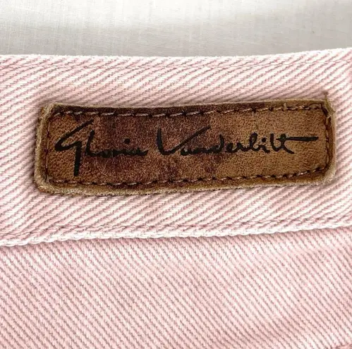 Gloria Vanderbilt Vintage Baby Pink Pastel High Rise Jean Shorts Retro Denim 12