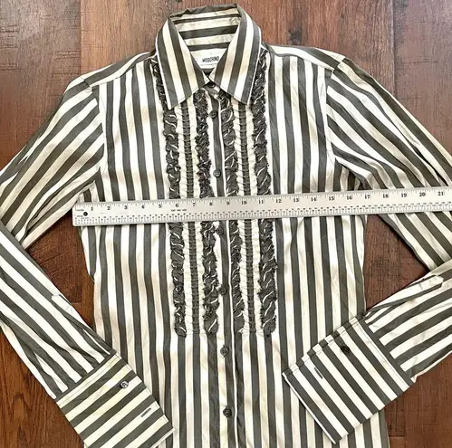 Moschino tuxedo shirt, raw silk, made in Italy, size 4