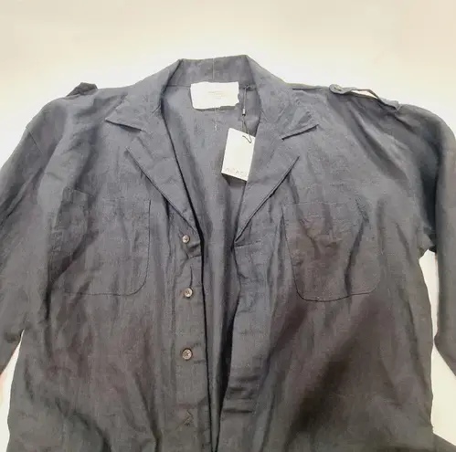 Acacia Swimwear ACACIA Billy Linen Jumpsuit in Deep Navy Medium