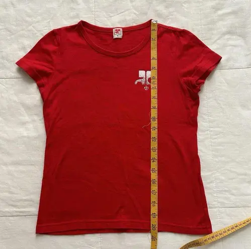 Red Courreges Tee Shirt Size 38