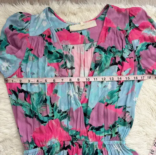 Jen's Pirate Booty Jen’s Pirate Booty Dress Alessandra Hi-Low Maxi 3/4 Sleeves in Earth Floral S