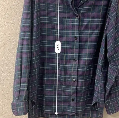 Woolrich  Women’s Vintage‎ Purple/green Plaid Flannel 100% Cotton Shirt- Small