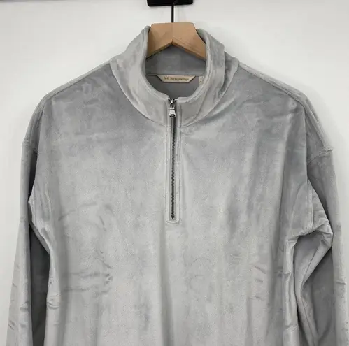 Soft Surroundings Auberon Mini Dress Coziest Zip Up Tunic Pullover Silver NEW S