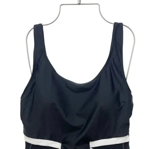 Catalina One Piece Swimsuit Black & White Mesh Side Panel Women’s Size Medium