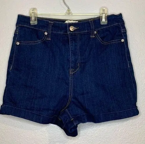 Altar'd State Altar’d State stretch high rise fixed cuff denim shorts dark wash 29/9