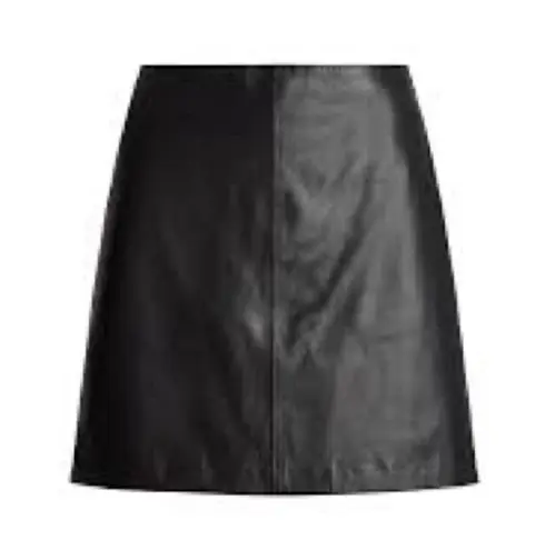 Ralph Lauren Leather Pencil Miniskirt