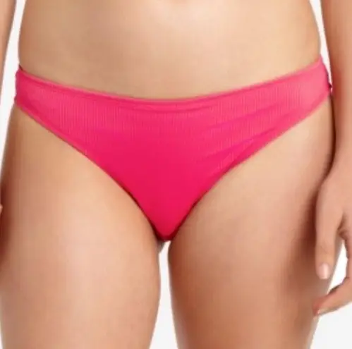 California Waves Pink ribbed bikini swim bottom