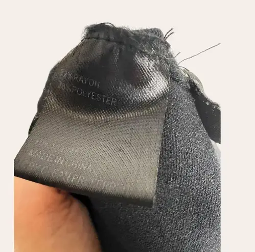 Toccin Blake Striped Ribbed Black Brown Turtleneck Sweater Dress Size S