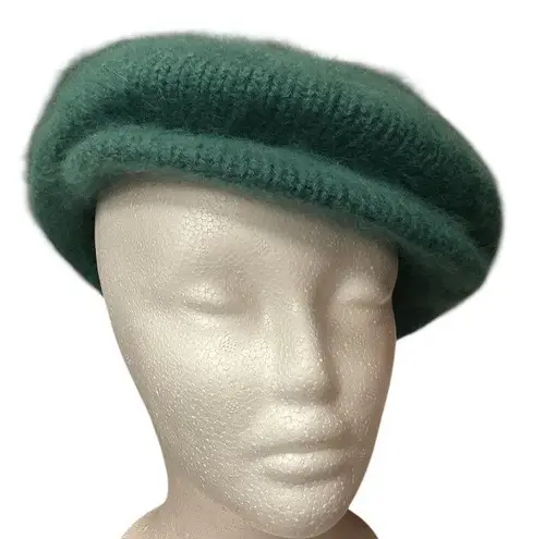 Vintage Italian Unbranded Unisex Dark Green Wool Blend Trendy Beret Hat OS