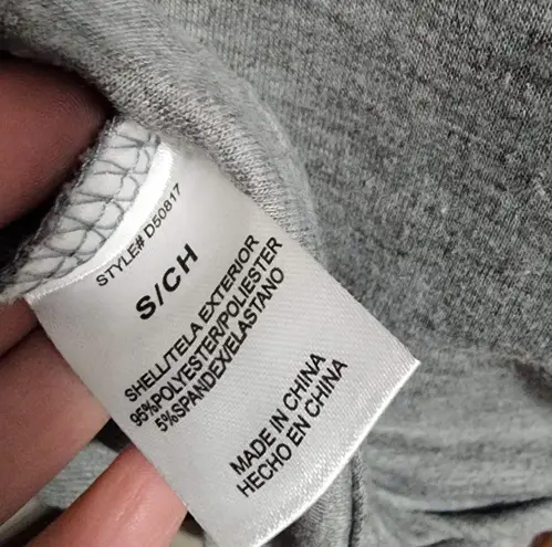 potter's pot gray floral applique t-shirt dress size small