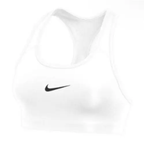 Nike  White Medium Support Non Padded Swoosh 2.0 Sports Bra Size Medium