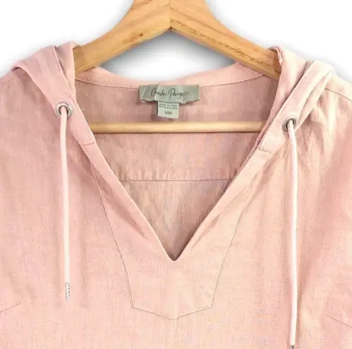 Charlie Paige - Pink Linen Pullover Hoodie - Medium