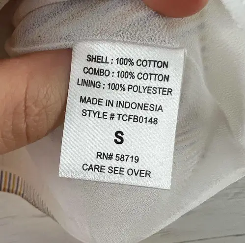 Poetry Prose & Striped Button Tank Top Size S