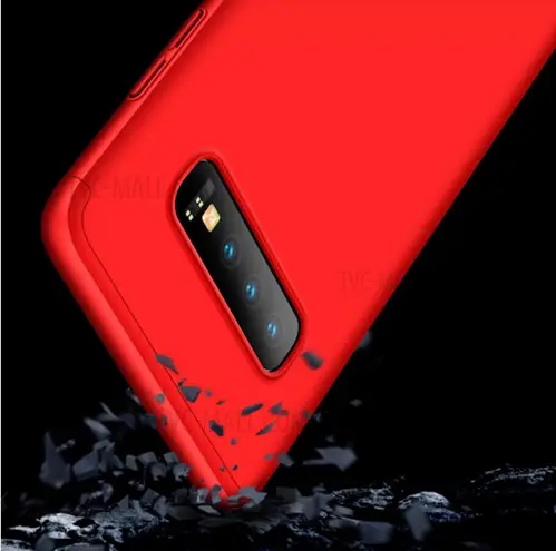 Galaxy S10 Plus 360 Full Coverage Shockproof Case Red