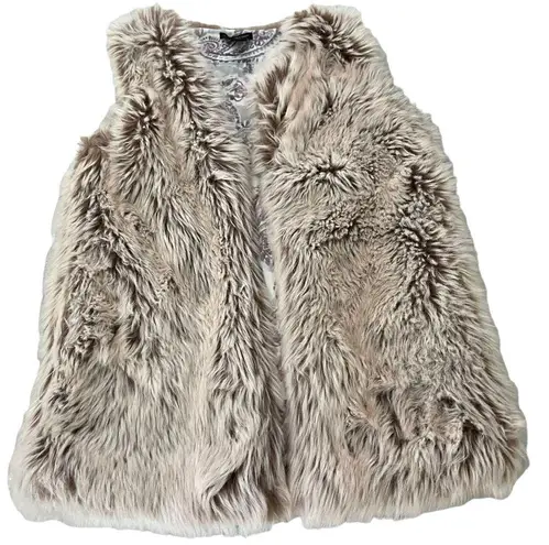 Catherine Malandrino Pink Blush Faux Fur Vest