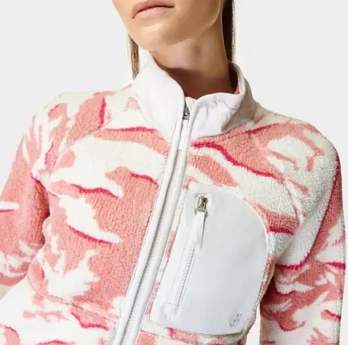 Sweaty Betty  PENNINIE ZIP THROUGH JACKET PINK PEAKS PRINT SIZE MEDIUM NWT