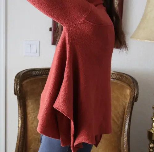 Free People  autumn leaf orange swing sweater