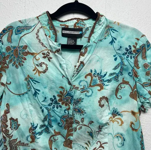 Requirements Y2K Bohemian Fairy Cottage Whimsy Womens Lightweight Top Sz Large