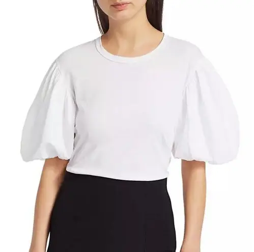 ALC Frank A.L.C. Cassandra Puff-Sleeve Tee in Snow White Size M