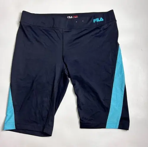 FILA  Women's  Athletic Sporty Workout  Athleisure Two Color Bike Shorts Sz L