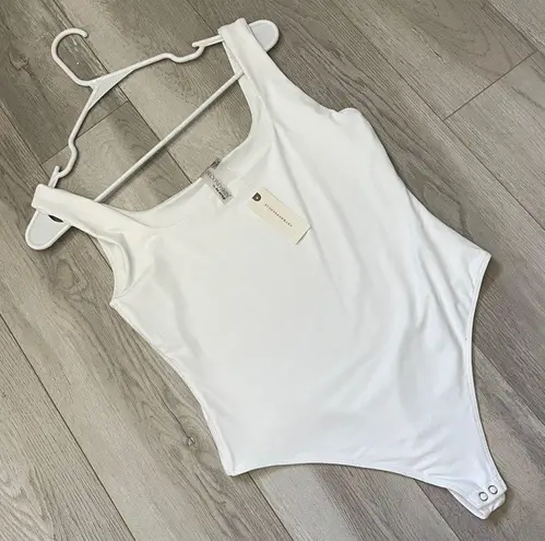 Second Skin Bodysuit NWT rd style square neck womens White (large) minimalist