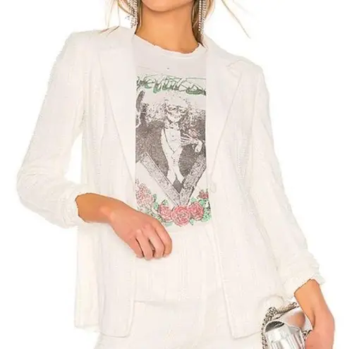 LPA Revolve White Beaded Blazer Shoulder Pads