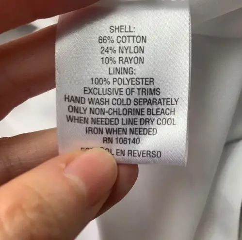 Maison Jules Black & White Striped Lace Fit & Flare Dress SZ M