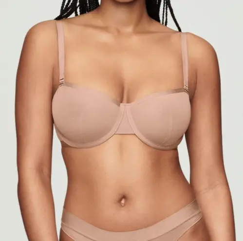 Cuup The Balconette Mesh Underwire Bra: Taupe Tan 38G (4D) Size undefined