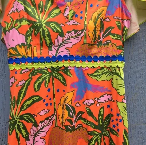 Alden Adair Women Size Medium Jungle Cruise Print Diana Dress Green