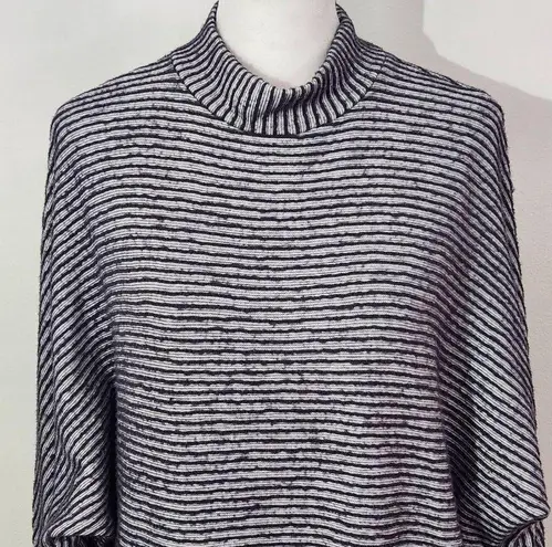 Urban Outfitters Out From Under Black Striped Dolman Sleeve Sweater Size Small Fuzzy Sweater