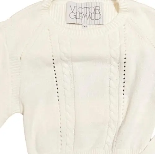 Victor Glemaud Cream Cut Out Knit Top Size XS