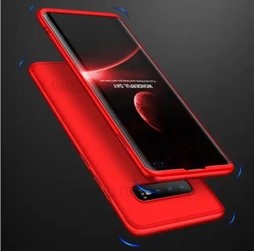 Galaxy S10 Plus 360 Full Coverage Shockproof Case Red