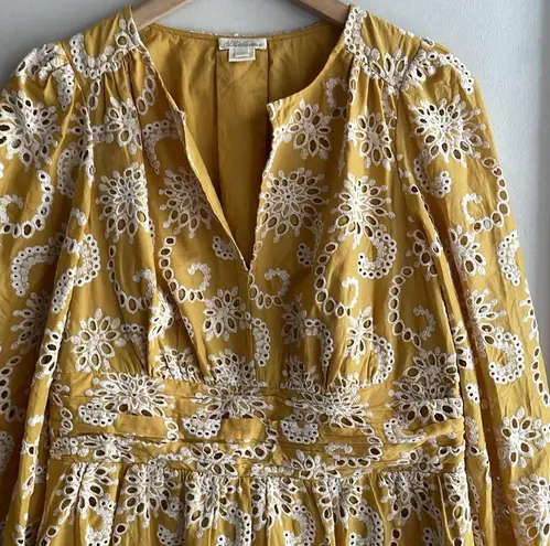 Shoshanna Costas Eyelet-Embroidered Cotton Mini Dress