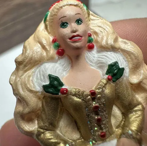 Christmas Barbie In Ball Gown Hallmark 1996 Mattel Multi Color Brooch Pin