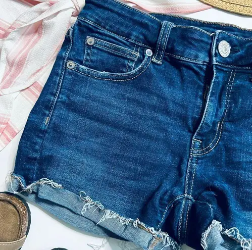 American Eagle  Super Stretch Dark Wash Shortie Denim Shorts