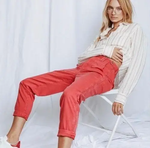 Pistola NWT  X Revolve Erin High Rise Utility Crop Straight Leg Pant In Hibiscus