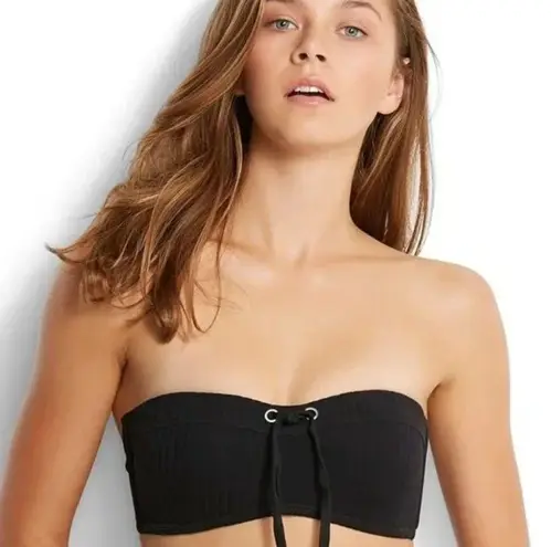 Seafolly NWT X Revolve Inka Rib Bustier Bandeau in Black