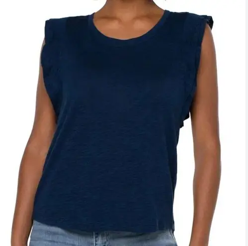 Liverpool Royal Navy Double Layer Flutter Sleeve Knit Top Size Large