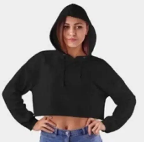 AS Revival Black Cropped Hoody Long Sleeve Sweatshirt Top S NEW