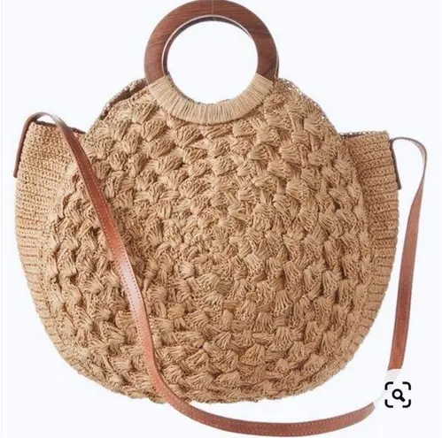 Muche et Muchette 100% raffia/straw shoulder bag Tan