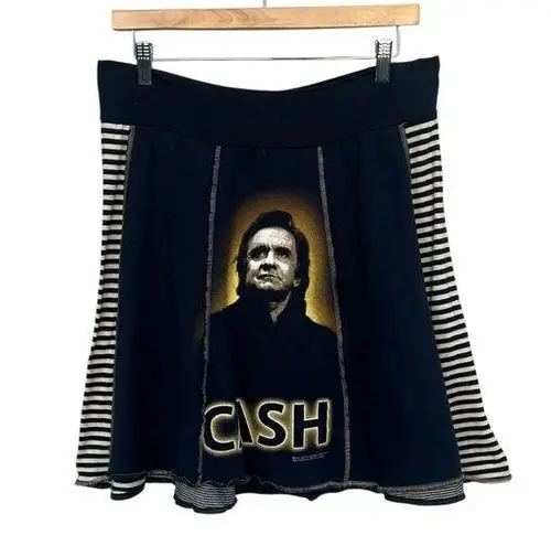 Zion Rootswear Black and Gold Skater Mini Skirt