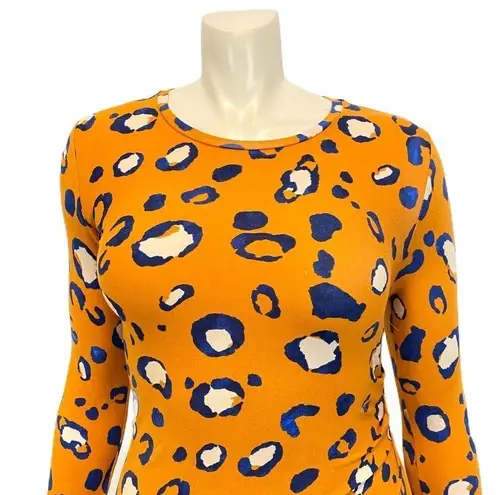 Target Philip Lim for  Women’s XS blue Orange long sleeve Leopard Dress