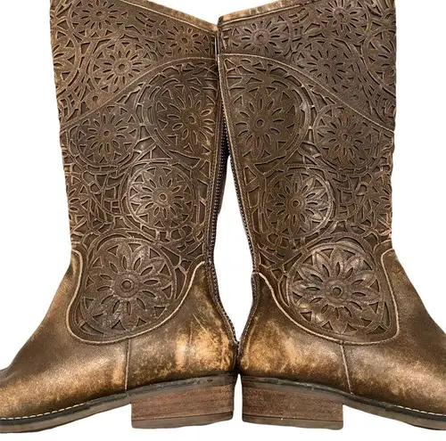 Circle G by Corral P5102 Brown Laser Cut Riding Boots