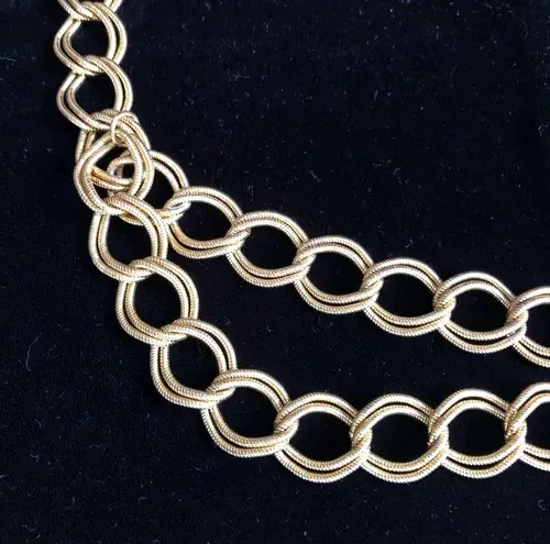 The Row EUC Gold Tone Chain Link Lobster Clasp Double Belt, 36”