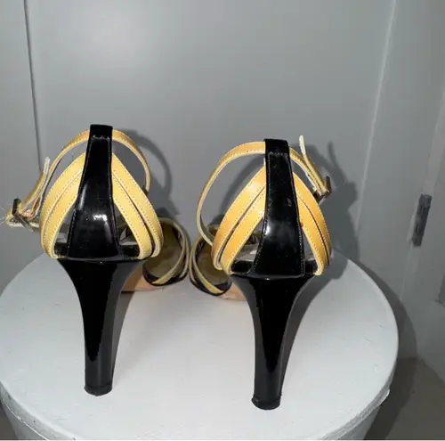 Christian LaCroix Christian Lacorix Tan and Black Stiletto Heels/ 7.5
