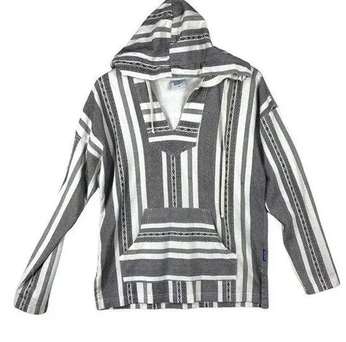 Spirit Jersey Grey Striped Hooded Sweatshirt- XS