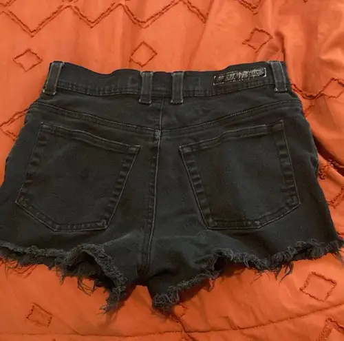 Gloria Vanderbilt Distressed Black Jean Shorts