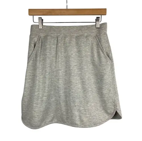 D&Co Gray Heather Skirt XS Cotton Blend Stretch Pockets