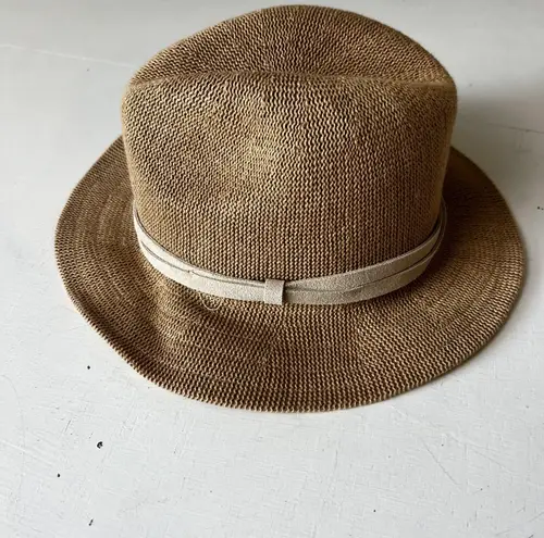 Wyeth By Todd McGill WYETH- Sedona Hat Taupe Beach Pool Summer Panama Style Chic Classic