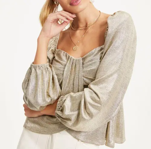 VICI  | Truthfully Happy Drape Long Sleeve Top